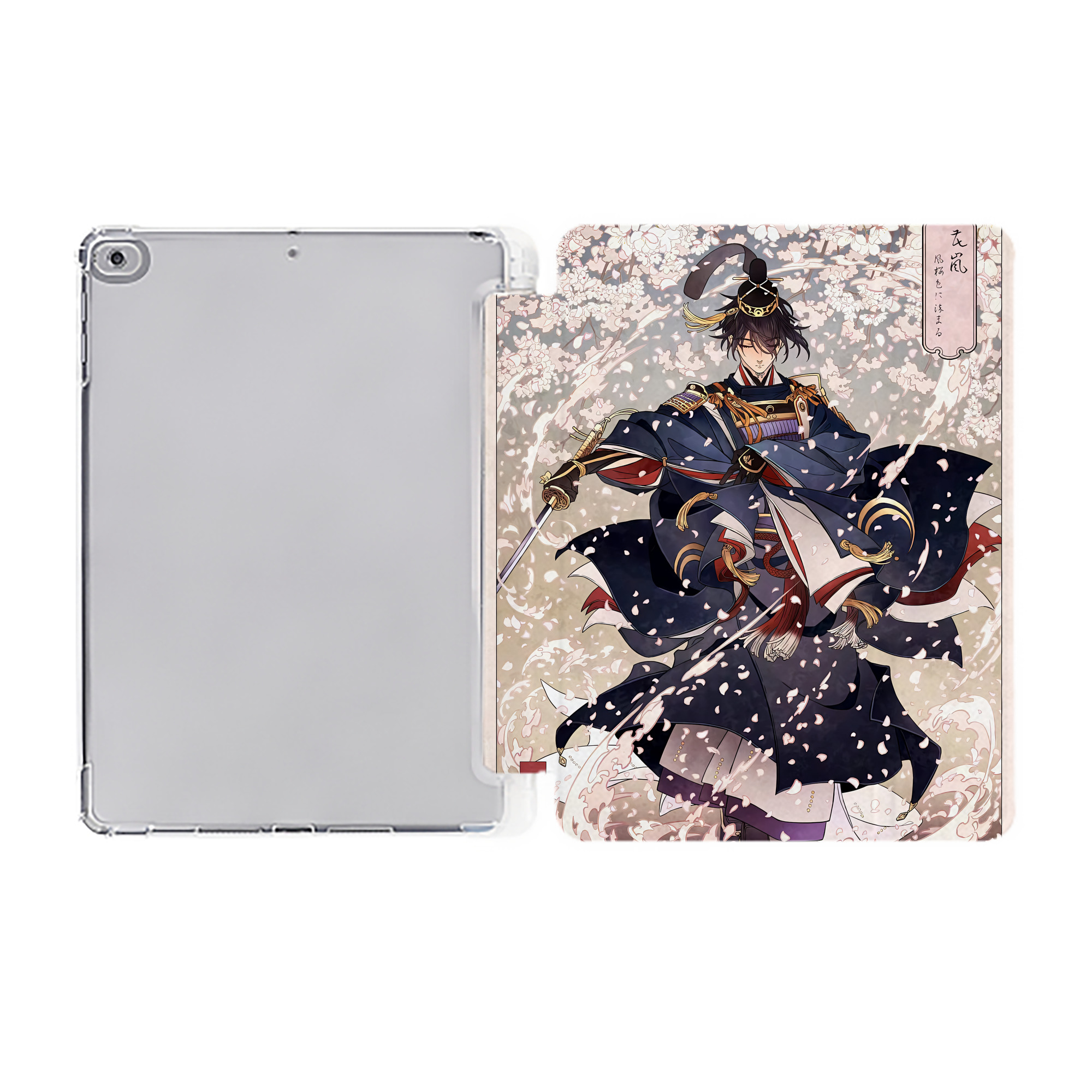 （画像用） 刀剣乱舞 Touken Ranbu IPad ケース ペン収納付き 三つ折りスタンド PUレザー×シリコン 対応機種9.5/10.5/10.9インチ
